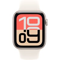Apple Watch SE 3 44 мм (алюминиевый корпус, звездный свет/звездный свет, спортивный силиконовый ремешок S/M) Image #2