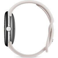 Google Pixel Watch 4 45 мм (глянцевый серебристый/фарфор, спортивный силиконовый ремешок) Image #4