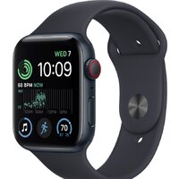 Apple Watch SE 2 44 мм (алюминиевый корпус, полуночный/полуночный, спортивный силиконовый ремешок S/M)