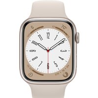 Apple Watch Series 8 45 мм (алюминиевый корпус, звездный свет/звездный свет, спортивный силиконовый ремешок M/L) Image #2